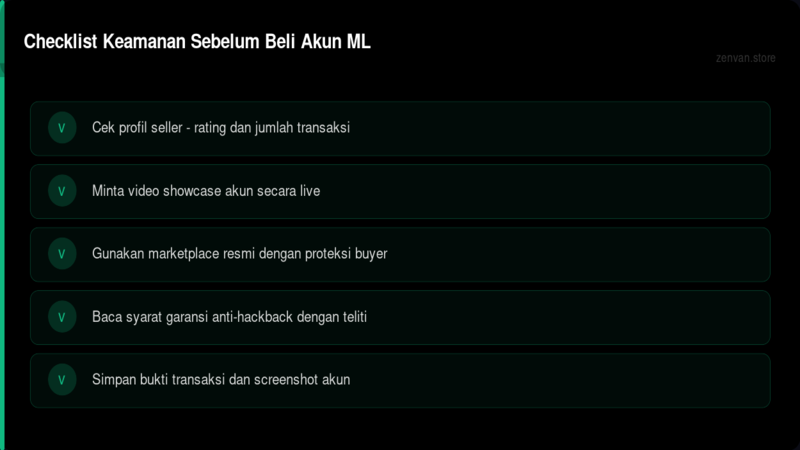 Checklist Keamanan Sebelum Beli Akun